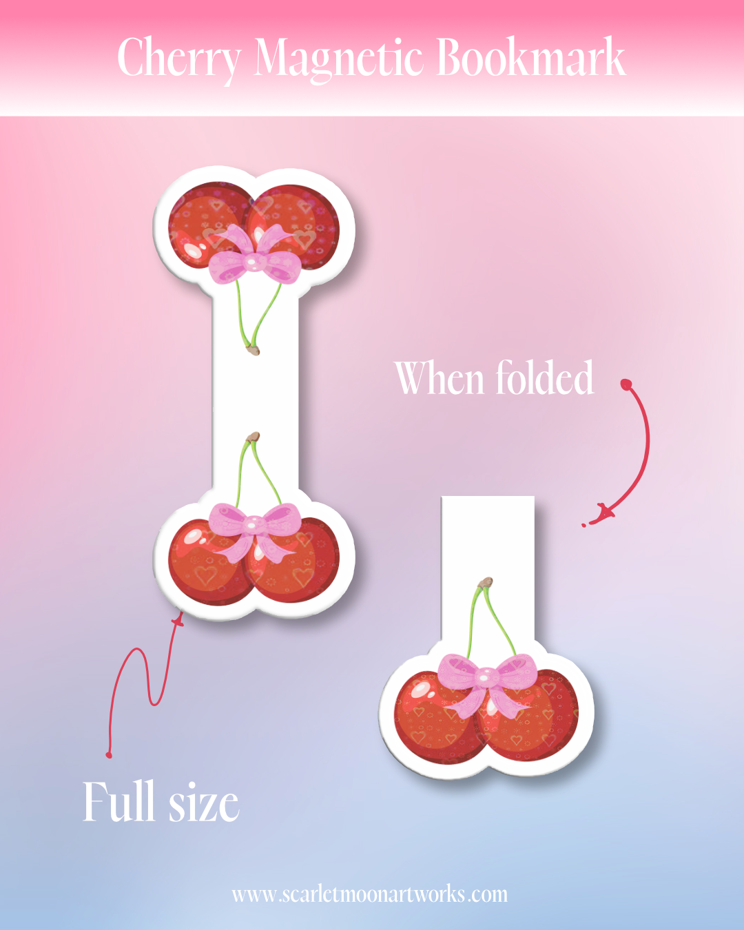 Cherry Magnetic Bookmark