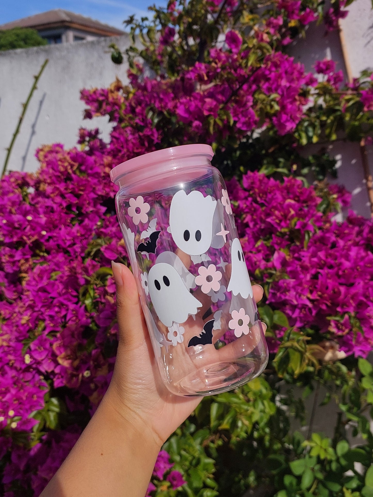 Ghost & Bats Drinking Jar