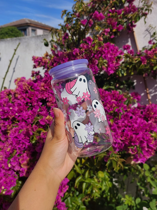 Ghosts & Pumpkins Drinking Jar