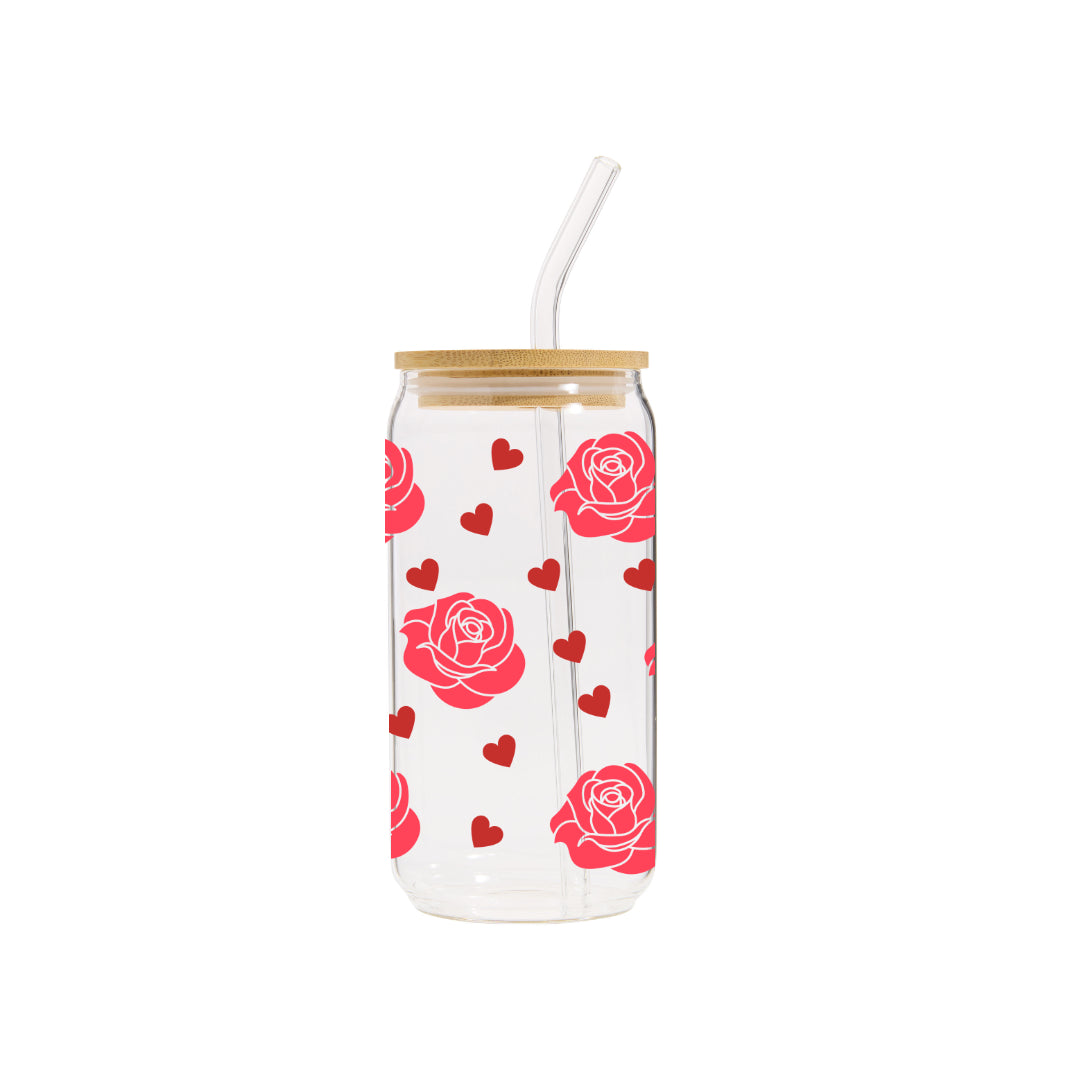 Roses Drinking Jar